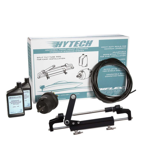 UFlex USA Uflex HYTECH 1.1 Front Mount OB System up to 175HP - Includes UP20 FM Helm, 2qts of Oil, UC95-OBF Cylinder 40 Tubing [HYTECH 1.1] MyGreenOutdoors
