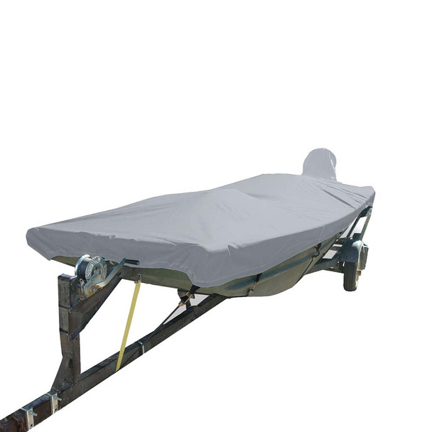 Carver by Covercraft Carver Poly-Flex II Styled-to-Fit Boat Cover f/14.5 Open Jon Boats - Grey [74201F-10] MyGreenOutdoors