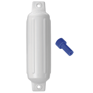 Polyform U.S. Polyform G-5 Twin Eye Fender 8.8" x 26.8" - White w/Air Adapter [G-5-WHITE] G-5-WHITE MyGreenOutdoors