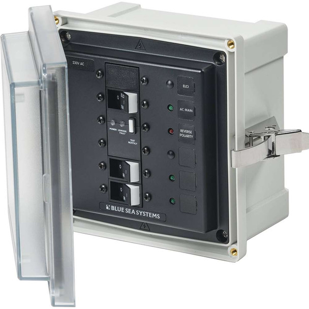 Blue Sea Systems Blue Sea 3122 - SMS Panel Enclosure w/ELCI (16A) 2 Branch (8A) - 230V AC [3122] MyGreenOutdoors