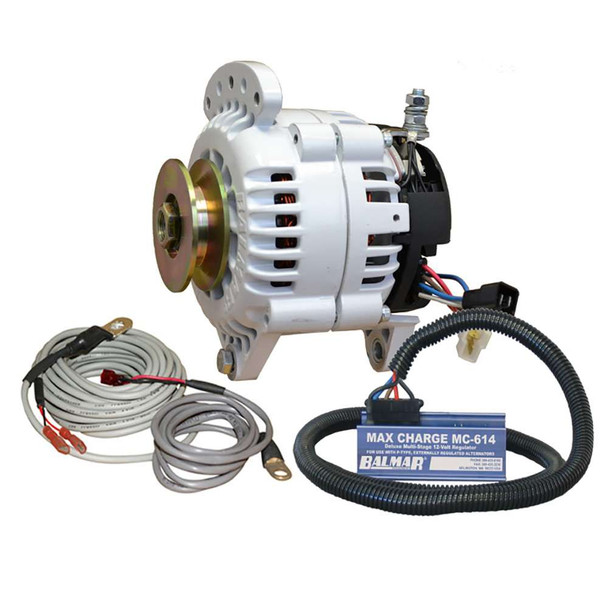 Balmar Balmar Alternator 100 AMP Kit 12V 3.15" Dual Foot Saddle Single Vee Pulley Regulator Temp Sensor [60-YP-MC-100-SV] MyGreenOutdoors