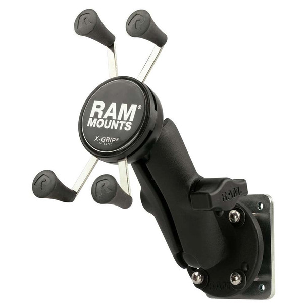 RAM Mounting Systems RAM Mount X-Grip Phone Mount w/Drill-Down Base Backer Plate [RAM-B-138-UN7-225B2U] MyGreenOutdoors