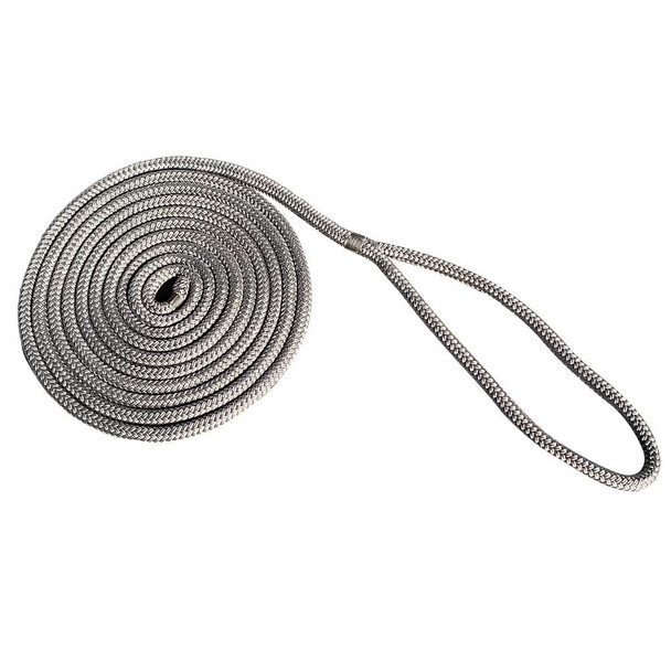 New England Ropes New England Rope 3/4" x 35 Nylon Double Braid Dock Line - Grey [5058-24-00035] MyGreenOutdoors