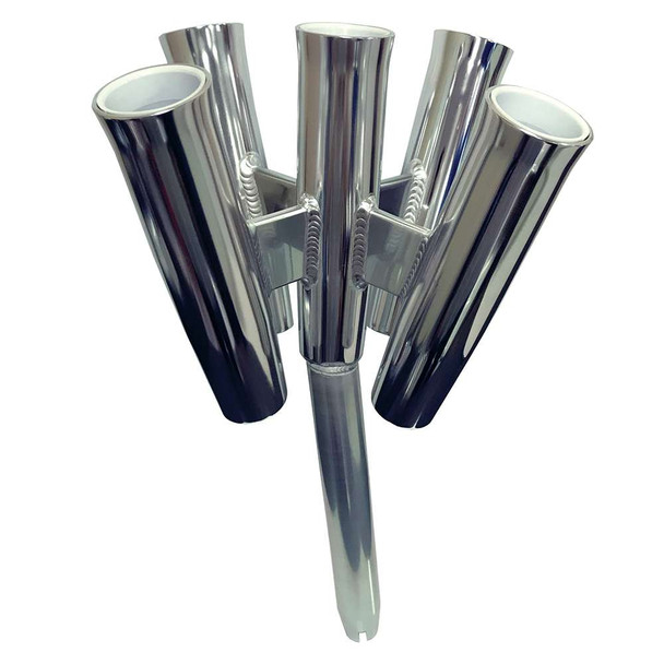 Tigress Tigress Five Rod Cluster - Bent Butt - Polished Aluminum [88157-2] MyGreenOutdoors