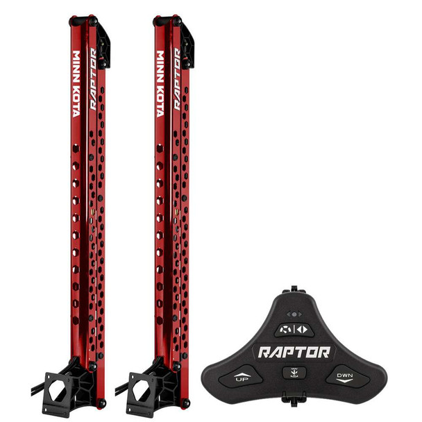 Minn Kota Minn Kota Raptor Bundle Pair - 8' Red Shallow Water Anchors w/Active Anchoring Footswitch Included [1810622/PAIR] MyGreenOutdoors