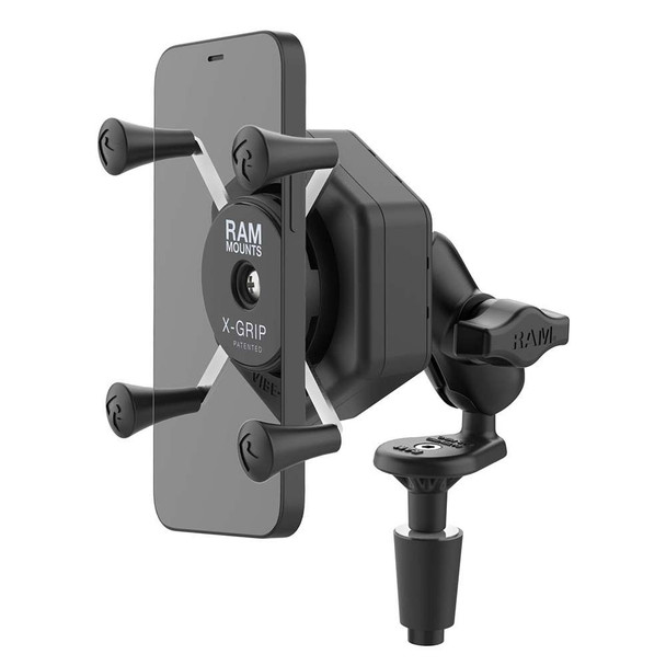 RAM Mounting Systems RAM Mount RAM X-Grip Phone Mount w/Vibe-Safe Fork Stem Base - Short [RAM-B-176-A-UN7-462] MyGreenOutdoors