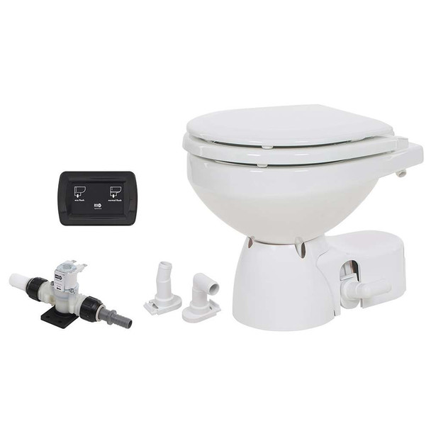 Jabsco Jabsco Quiet Flush E2 Fresh Water Toilet Compact Bowl - 12V - Soft Close Lid [38045-3092RSP] MyGreenOutdoors