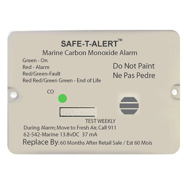 Safe-T-Alert Safe-T-Alert 62 Series Carbon Monoxide Alarm w/Relay - 12V - 62-542-Marine-RLY-NC - Flush Mount - White [62-542-MARINE-RLY-NC] MyGreenOutdoors