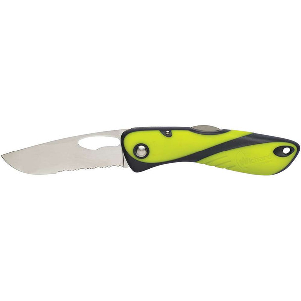 Wichard Marine Wichard Offshore Knife - Single Serrated Blade - Fluorescent [10112] MyGreenOutdoors