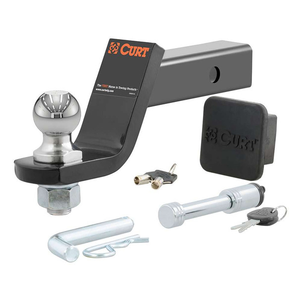 CURT CURT Towing Starter Kit w/2" Ball - 2" Shank - 7,500 lbs - 4" Drop [45554] MyGreenOutdoors