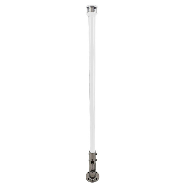 Seaview 36" Manually Folding Light Post w\/316 Stainless Steel Base  LTBLED12C5 Navigation Light - White [SVMHB136LEDSSW]