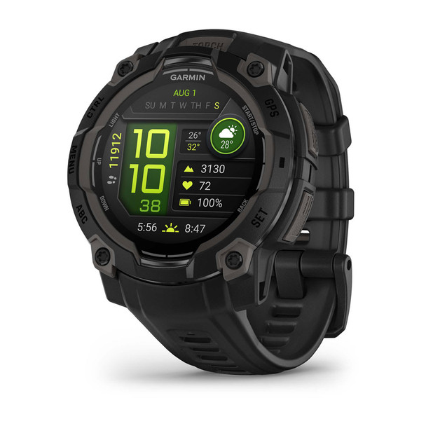 Garmin Instinct 3 - 45 mm, AMOLED Black with Black Silicone Band