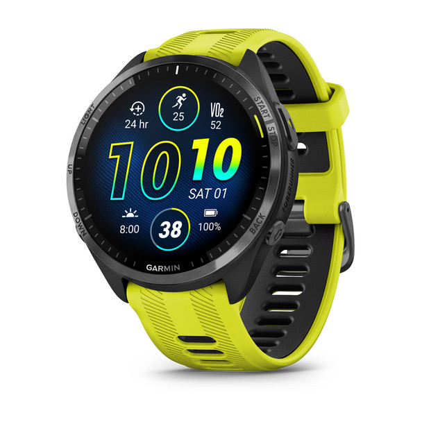 Garmin Forerunner 965 - Black Titanium with Amp Yellow/Black Band