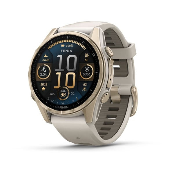 Garmin fēnix® 8 – 43 mm, AMOLED Sapphire Soft Gold Fog Gray