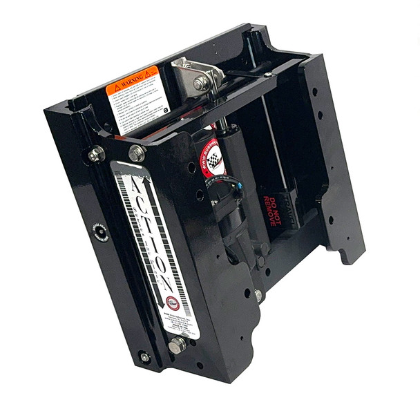 Bob's Machine 6" Setback Action Series Hydraulic Jack Plate - Gloss Black [100-106010P-PCGBLK-NOSPN-NG]