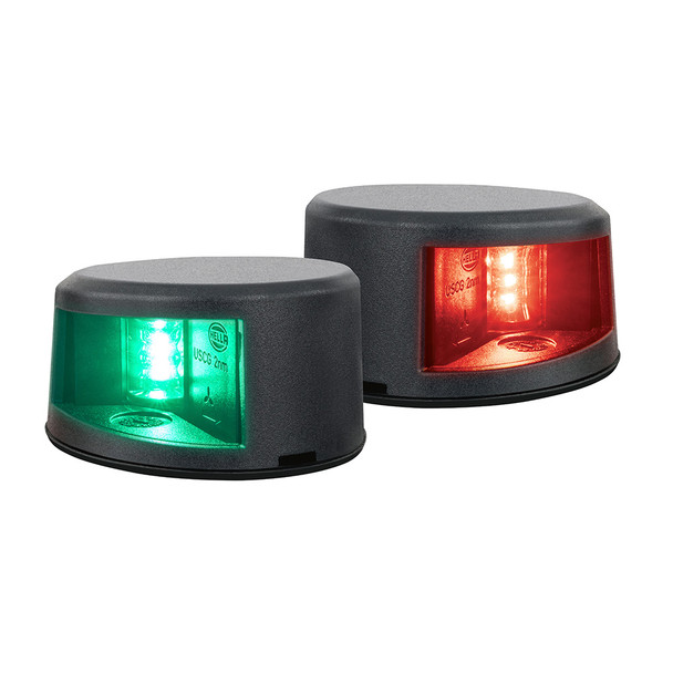 Hella Marine NaviLED Gen II Port\/Starboard Deck Mount Navigation Lamps - Black [017910801]