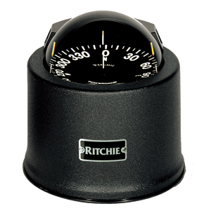 Ritchie Ritchie SP-5-B GlobeMaster Compass - Pedestal Mount - Black - 5 Degree Card 12V SP-5-B MyGreenOutdoors