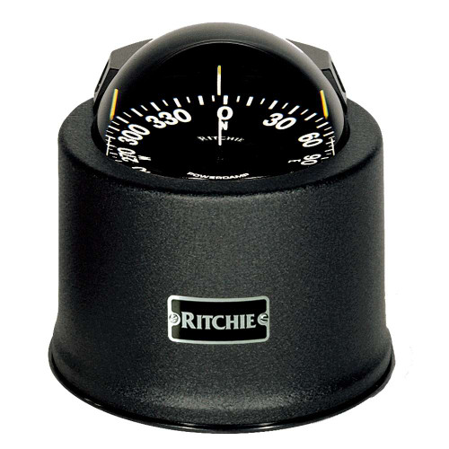 Ritchie Ritchie SP-5-B GlobeMaster Compass - Pedestal Mount - Black - 5 Degree Card 12V SP-5-B MyGreenOutdoors