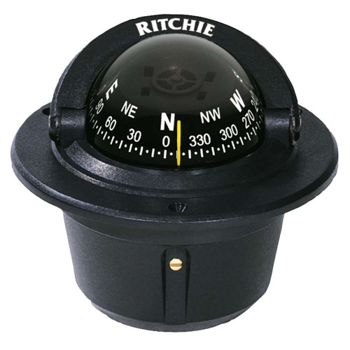 Ritchie Compass, Flush Mount, 2.75" Dial, Black F-50 MyGreenOutdoors
