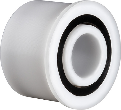 1508Ng, Oliver Design/Xyratex "After Market" Double Row Integrated Flange Plastic Ball Bearing For Disk Cleaning Machine 1/2" X 1.125" X .803"