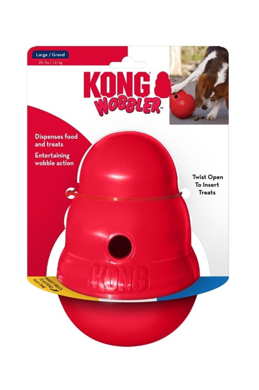 Kong Wobbler Dog Toy Slows Down Mealtime for Dogs That Eat Too Fast