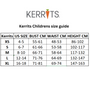 Kerrits Childrens size guide