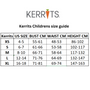 Kerrits childrens size guide