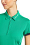 Ariat Ladies Bandera Quarter Zip Short Sleeve Polo - Pool Table - Collar and placket