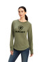 Ariat Ladies Benicia Sweatshirt - Front - Four Leaf Clover