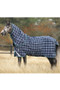 Horseware Rhino Plus Vari Layer Turnout Blanket 250g in Navy Check/Teal