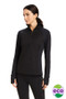 Ariat Ladies Venture Half Zip Sweatshirt - Black - Front