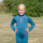 Hy Equestrian Childrens Stella Base Layer in Ink Blue/Pink