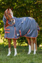 WeatherBeeta ComFiTec Essential Plus Detach-A-Neck Turnout Blanket 220g - Gray/Orange