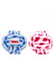 KONG Puppy Rope Ball Dog Toy - pink and blue