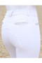 Hy Equestrian Ladies Roka Rose Full Seat Breeches in White - back detail