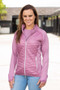 Hy Equestrian Ladies Synergy Sync Lightweight Padded Jacket in Grape - front lifestyle