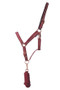 Hy Equestrian Rose Glitter Halter and Leadrope Set in Burgundy