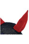 Hy Equestrian Tractors Rock Fly Bonnet in Navy/Red - ears