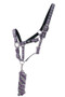 Hy Equestrian Tartan Headcollar and Leadrope in Purple/Gray/Lilac