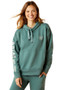 AW23 Ariat Ladies Rabere Hoodie in Silver Pine Heather - front