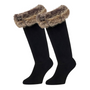 LeMieux Faux Fur Wellington Boot Socks - Black