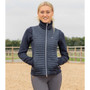 Premier Equine Ladies Elena Hybrid Technical Riding Jacket in Navy - front lifestyle