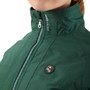 Premier Equine Childrens Pro Rider Waterproof Jacket - Green - Zip Detail