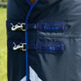 Premier Equine Buster Turnout Blanket with Classic Neck Cover 40g in Navy - chest clips