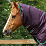 Premier Equine Buster Turnout Blanket with Snug-Fit Neck Cover 200g in Purple - neck cover