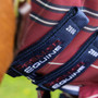 Premier Equine Domus Stable Blanket 200g in Burgundy Check - neck straps