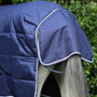 Premier Equine Hydra Stable Blanket with Neck Cover 200g in Navy - tail flap