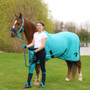 Hy Equestrian Childrens Belton Half Chaps in Navy/Teal - Lifestyle