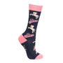 Little Rider Childrens The Princess and the Pony Socks Three Pack - navy/pink horses