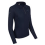 LeMieux Ladies Long Sleeve Sport Polo Shirt - Navy Front Side